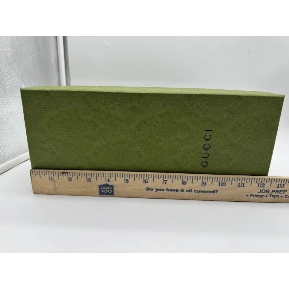 Gucci Green Embossed Damask Storage Box with Dust Bag and Accessories Set